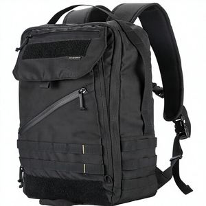Sac à dos tactique multifonctionnel en denim grande capacité pour ordinateur portable 15,6 pouces, durable pour les voyages - Product Image 1
