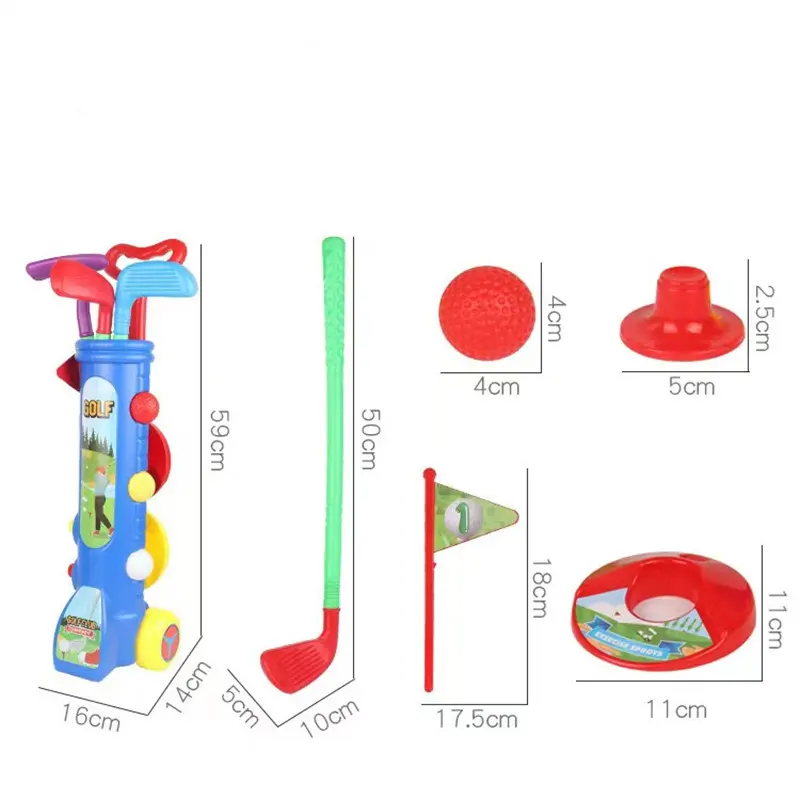 Deluxe Combinatie Golf Speelgoed Set Met Trolley Voor Kinderen