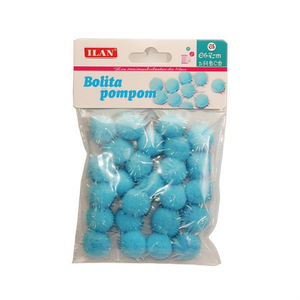 Palline Pom Pom Ilan 2Cm Blu, Forniture per Artigianato e Decorazioni Fai-da-Te - Product Image 2