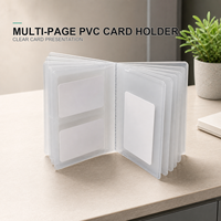 Porta Tarjetas de PVC, Porta Pasaportes y Tarjetas de Identificación con 10 Bolsillos, Estilo Moderno