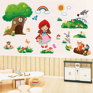 Autocollant mural <span class=keywords><strong>Petit</strong></span> <span class=keywords><strong>Chaperon</strong></span> <span class=keywords><strong>rouge</strong></span>, autocollants <span class=keywords><strong>Petit</strong></span> <span class=keywords><strong>Chaperon</strong></span> <span class=keywords><strong>rouge</strong></span> <span class=keywords><strong>et</strong></span> <span class=keywords><strong>le</strong></span> grand <span class=keywords><strong>loup</strong></span> méchant, papier peint décoratif pour salon - Product Image 2