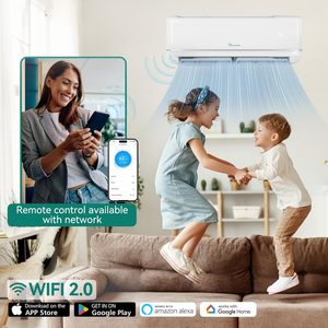 18000 BTU <b>Mini</b> Split <b>Air</b> <b>Conditioner</b> Cooling/Heating WiFi Enabled Ductless AC Compatible Alexa Class Energy - Product Image 3