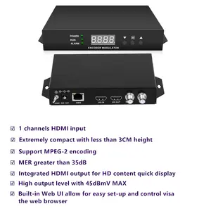 MPEG2 HD для RF ATSC DVB-C J.83B модуляции 1080P ATSC qam-модулятор мини MPEG2 кодировщик модулятор