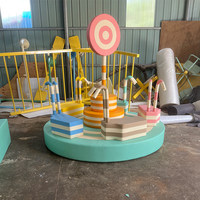 Manège d'intérieur sur le thème des bonbons Moetry, ensemble d'équipements de jeu souple pour tout-petits, mini carrousel pour enfants