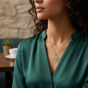 Collier Sagittaire en or massif 14 carats Pendentif Horoscope Collier en or Collier du zodiaque Bijoux fins pour femmes Fabriqué en Turquie - Product Image 3