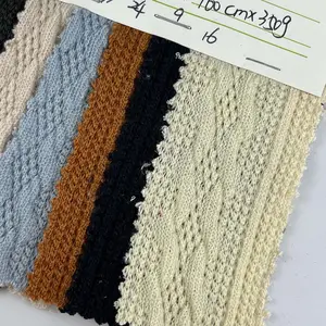 Autunno e inverno vendita calda twist grossolana needle jacquard design 350gsm tessuto a maglia in poliestere spesso top per le donne