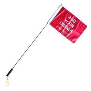 Drapeau rectangulaire personnalisé écologique, drapeaux sur mesure, mât télescopique en acier inoxydable, matériau polyester, boîte en plastique - Product Image 1