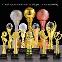Trophées sportifs en cristal de tennis, de badminton et de baseball gravés sur mesure MVP Basketball Football Volleyball Award