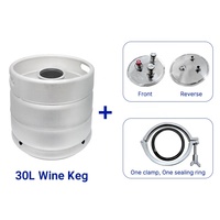 Fût de vin en acier inoxydable 30L/58.6L 1/2 BBL 304 Réservoir de brassage de bière artisanale Barils de brasserie Fermenteur de vin Kegmenter