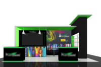Vente flash : Stand d'exposition modulaire portable en aluminium personnalisé avec éclairage LED, livraison express pour les expositions