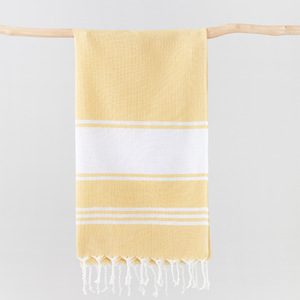 Serviette de plage turque 100% coton, légère, sans sable, avec pompons, type Fouta, Pestemal, <span class=keywords><strong>Hammam</strong></span> - Product Image 3