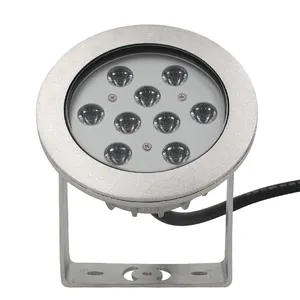 27w led sualtı ışığı ip68 su geçirmez 316L paslanmaz çelik dmx dekoder led sualtı ışığı çeşmeler için