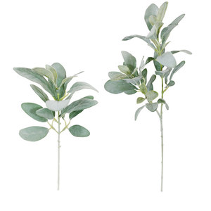 Stelo verde artificiale finto agnelli rami verdi foglie <span class=keywords><strong>di</strong></span> <span class=keywords><strong>orecchio</strong></span> per la casa matrimonio fai da te composizione floreale - Product Image 2