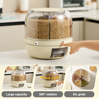 UFORU Stock US – Distributeur de céréales multifonctionnel en plastique, pot de rangement vide pour céréales, noix et riz