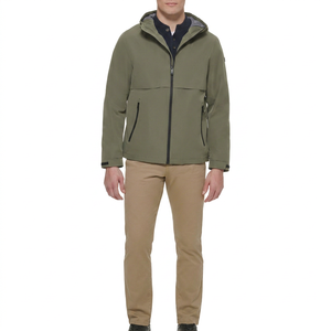 Unisex Sports Wear <b>Canvas</b> Coated Softshell Bomber <b>Jacket</b> Outdoor Cycling Hiking Waterproof Windproof Formal Front Logo - Product Image 1