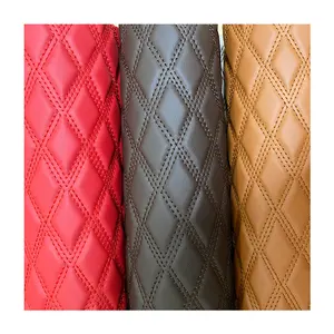 2024 Bordado acolchoado Pvc falso couro sintético personalizado para material Car Floor Mat