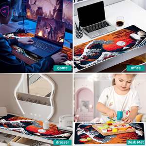 Grand tapis de souris de jeu XXL en caoutchouc antidérapant pour vagues de <span class=keywords><strong>la</strong></span> mer japonaises pour tapis de bureau à domicile - Product Image 5
