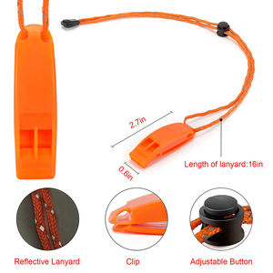 Silbato de rescate de emergencia para deportes acuáticos, silbato naranja con cordón para deportes acuáticos, <span class=keywords><strong>buceo</strong></span>, senderismo, Camping - Product Image 5