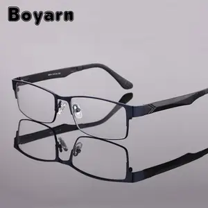 BOYARN नई Gafas Transparente पुरुषों आधा रिम चश्मा ऑप्टिकल फ्रेम तमाशा निकट दृष्टि स्पष्ट लेंस Oculos डे Grau Masculino