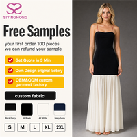 Robe longue plissée sirène colorblock noir et ivoire sur mesure pour soirée, vente en gros, fournisseur d'usine OEM ODM