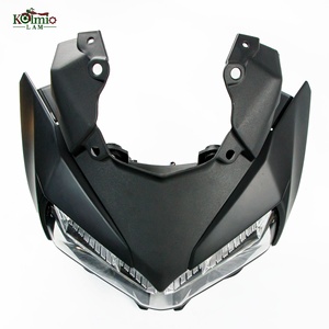 KOLMIO-LAM Fit pour KAWASAKI <span class=keywords><strong>Z650</strong></span> 2020 - <span class=keywords><strong>2023</strong></span> Z 650 phare de moto + capot de tête avant assemblage de phare de carénage de nez supérieur - Product Image 2