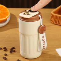 Vaso Térmico Inteligente de Acero Inoxidable 304 de 450 ml, Taza Térmica Digital Inteligente para Café con Tapa con Pantalla LED de Temperatura