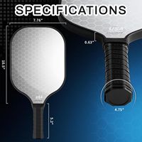 Ensemble de raquettes de pickleball en fibre de carbone YEED T300, 2 raquettes légères approuvées par les États-Unis, accessoires de sport d'intérieur et d'extérieur, 227 g, sac de transport
