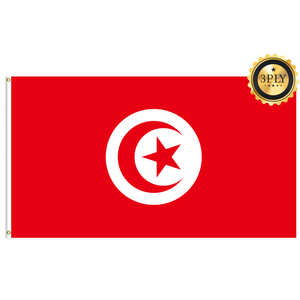 All'ingrosso 3 x5ft <span class=keywords><strong>Tunisia</strong></span> bandiere 68D/100D poliestere personalizzare tutte le nazioni spedizione rapida fornitore di consegna veloce - Product Image 2