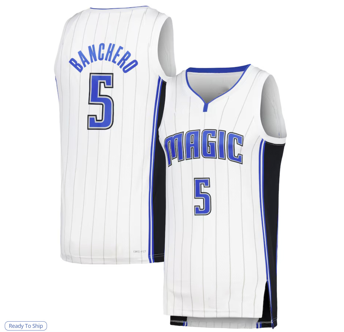 #5 White Striped Jersey