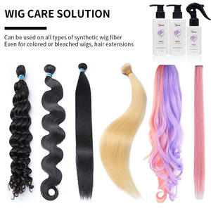 Set Professionale 2 in 1 per la Cura delle Parrucche Sintetiche, <span class=keywords><strong>Shampoo</strong></span> e Balsamo Idratante Senza Solfati per Extension e Parrucche, Personalizzato per Capelli Umani - Product Image 4