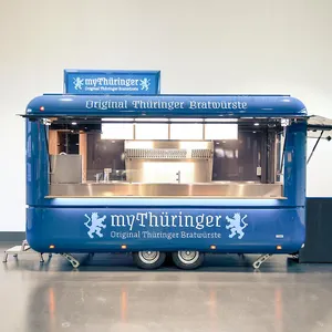 New Type Street Selling Coffee Van Catering Cart Burgers Fries Ice Cream Bus Mobile Food Truck