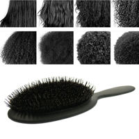 Brosse à cheveux personnalisée pour femmes, à picots en forme de vague magique, coussinée, pour extensions de cheveux en poils de sanglier