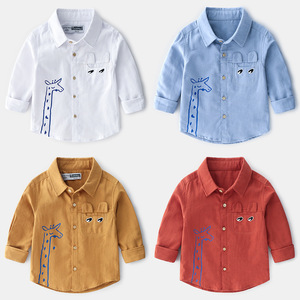 Vêtements pour garçons Boutique de vêtements pour garçons Chemise décontractée à manches longues en coton à motif abstrait de boutique en ligne en gros - Product Image 2