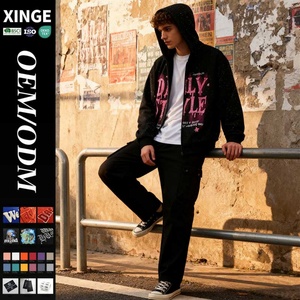 Sudadera con Capucha Personalizada de Alta Calidad para Hombre, Estilo Y2K, con Estampado Gráfico Digital, Tejido Grueso de 400 g/m², Hombros Caídos, Corte Holgado - Product Image 1
