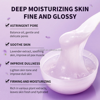 Masque à la gelée de lavande anti-âge et réparateur de marque privée Protection UV Masque en caoutchouc de qualité supérieure pour le visage Ensemble spa