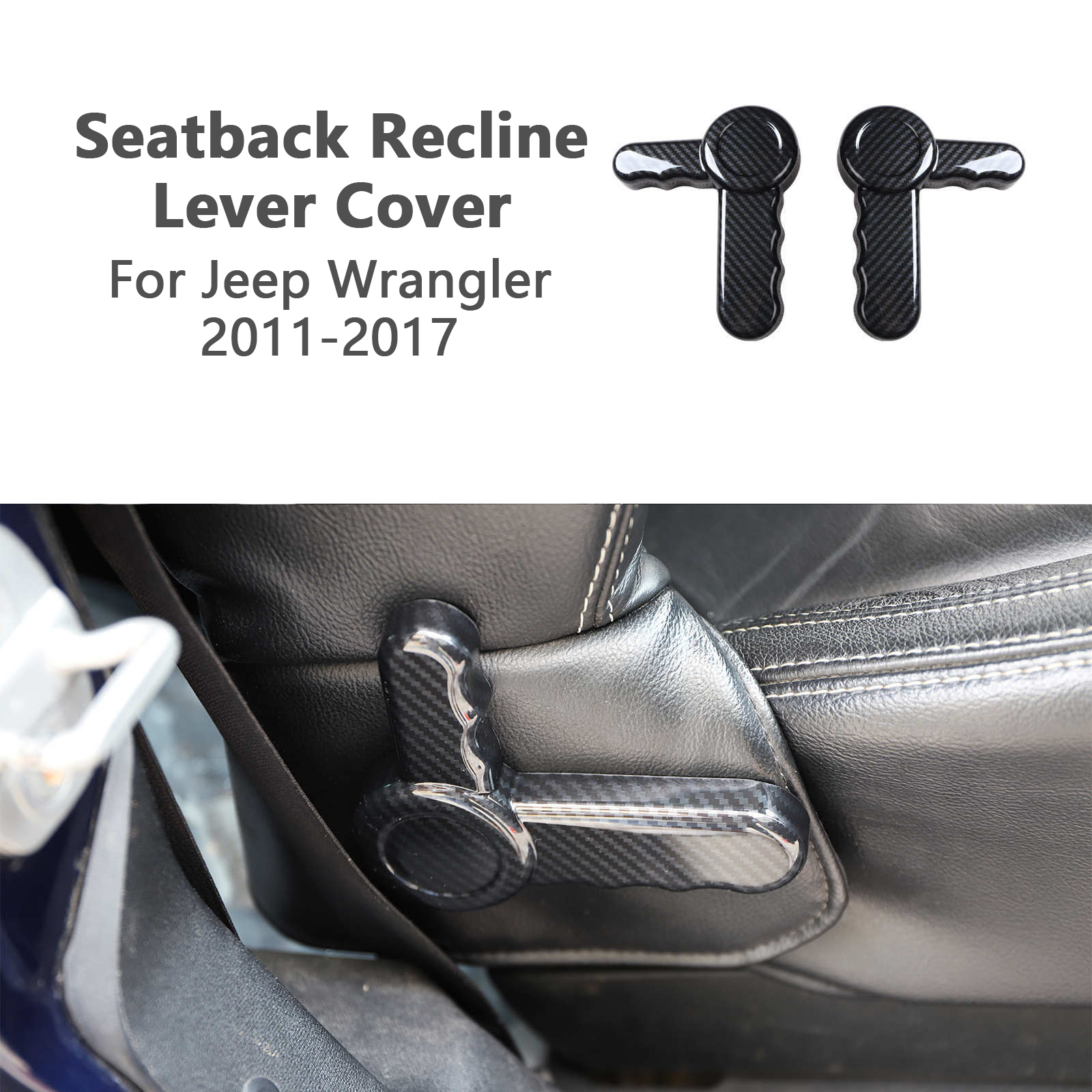 2 pcs-Backrest adjustment-Carbon-Fiber-Pattern