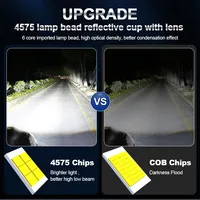 Luz Delantera para Automóvil, Bombilla LED H4 para Faros Delanteros, 6500k, Luz Alta y Baja, Focos de Alta Potencia, Sistema de Iluminación Automotriz, Luz Delantera LED CSP