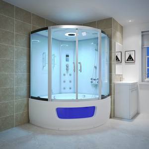 Cabina de ducha hecha a medida en blanco y negro cabina de ducha de vapor cabina de ducha de pie con <span class=keywords><strong>bañera</strong></span> - Product Image 5
