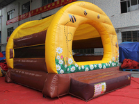 Trampoline gonflable d'extérieur pour enfants, lit de saut, structure gonflable abeille pour parc d'attractions