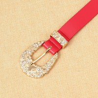 Ceinture en cuir PU JULUN pour femme, ceinture dorée de luxe vintage avec boucle gravée florale, accessoire élégant et brillant pour robe