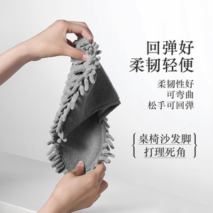 Home Slippers <b>Microfiber</b> Cleaning Floor <b>Mop</b> Shoes Open Toe Grey Anti Slip For Indoor Use - Product Image 5