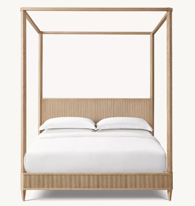 Set di Mobili per Camera da Letto, Letto King Size di Lusso in Legno, Letto Moderno con Baldacchino a Doghe - Product Image 2