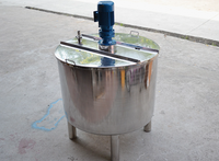 Cuve de mélange en acier inoxydable 100L 200L 500L pour lait en poudre, sucre en poudre, eau, avec agitation électrique, chauffage et émulsification à cisaillement élevé
