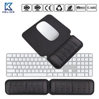 Ensemble clavier et souris en mousse à mémoire de forme avec repose-poignets, base antidérapante, récupération lente, tailles personnalisables, pour jeux et bureau