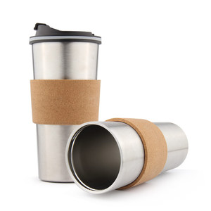 Itop — café Double paroi en acier inoxydable, <span class=keywords><strong>avec</strong></span> liège, tasse isotherme isolante sous vide, <span class=keywords><strong>avec</strong></span> couvercle à vis sans BPA, nouveau Design - Product Image 3