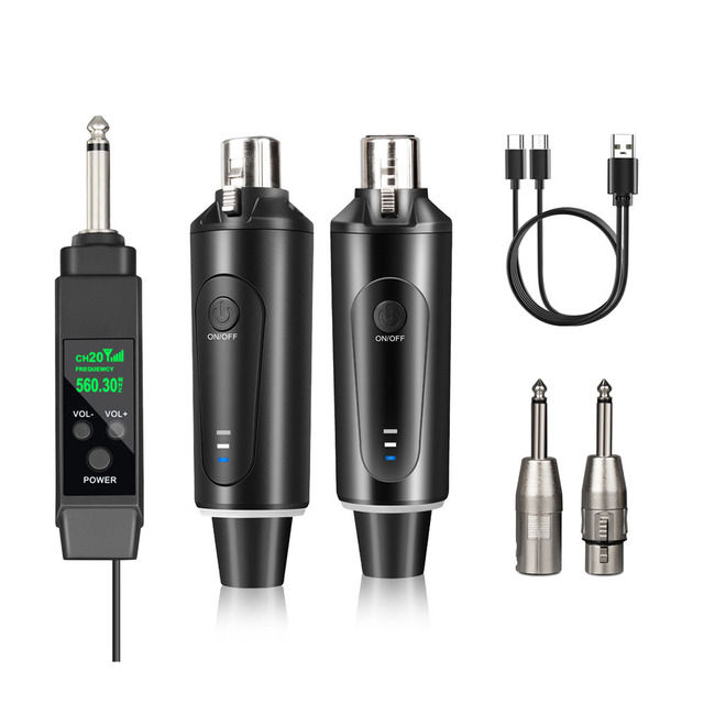 OEM TS4-2 Wireless Transmitter and Receiver 2.4G Wireless Microphone System for Wired Microphone
