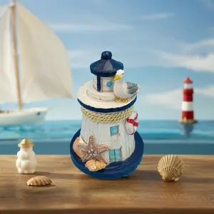 Faro nautico modello in miniatura in resina in resina figurina per la decorazione della casa e Souvenir