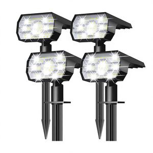 ไฟ LED พลังงานแสงอาทิตย์กันน้ำ IP67 สำหรับภายนอกอาคาร 3 โหมดแสงสว่าง ไฟสปอตไลท์สำหรับสวน สนามหญ้า ภูมิทัศน์ ผนัง ถนน - Product Image 1