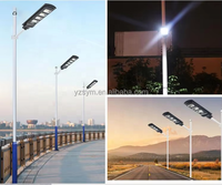 Lampe solaire LED tout-en-un 30W 60W 80W 100W 120W IP65 étanche avec détecteur de mouvement et batterie LiFePO4 pour jardins et routes