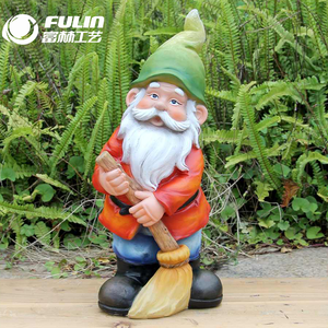 Estatua de Gnomo de Jardín de Resina de Tamaño Real para Exteriores, Adorno de Gnomo de Dibujos Animados para Navidad, Hogar, Granja, Parque, Centro Comercial - Product Image 1